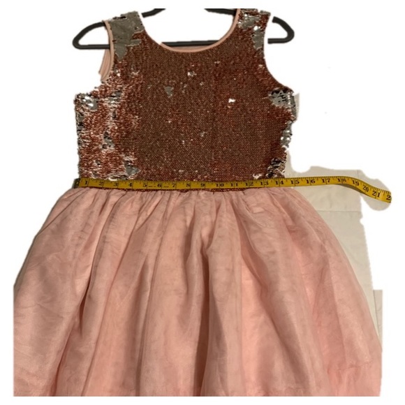 Children’s Place Pink Flip Sequin Dress Girl sz 16 - Picture 5 of 5